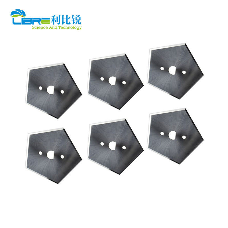 HRA89 Sertlikte Tungsten Karbür Beşgen Bıçak, Endüstriyel Dilimleme Bıçakları için Çift Taraflı 5 Kesme Kenarlı 40.9mm